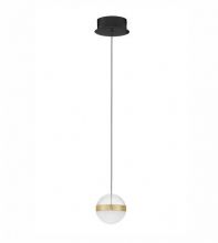 Alaz oprawa wisząca led 9W 398lm 3000K czarna/złota